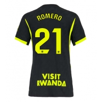 Camisa de Futebol Atletico Madrid Cristian Romero #21 Equipamento Secundário Mulheres 2026-27 Manga Curta
